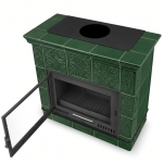 Piec kominek kaflowy Mallorca by Higher wkład NordFlam ETNA 13 kW zielony