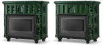 Piec kominek piecyk koza kaflowy ceramiczny BERGEN zielony wkład FERGUSS FGS-LUX18 11,7 kw