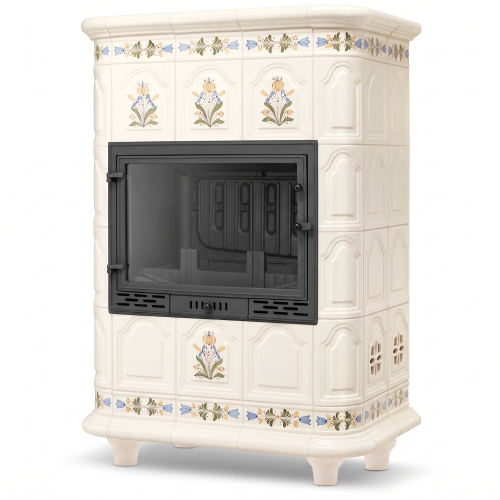 Piec kominek piecyk koza kaflowy ceramiczny LINZ z płaszczem wodnym wkład FERGUSS FGS-LUX20 16,2 kW