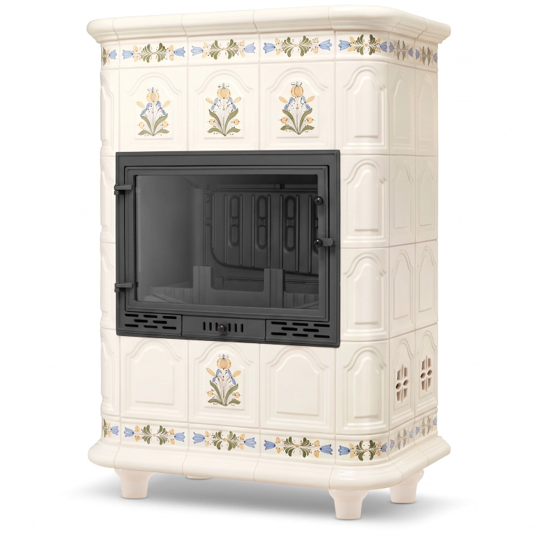 Piec kominek piecyk koza kaflowy ceramiczny LINZ z płaszczem wodnym wkład FERGUSS FGS-LUX20 16,2 kW