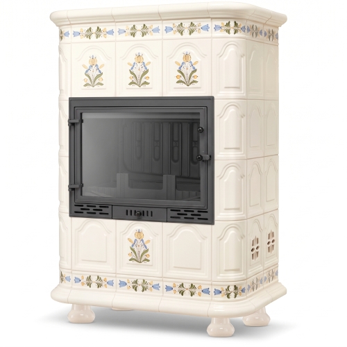 Piec kominek piecyk koza kaflowy ceramiczny LINZ z płaszczem wodnym wkład FERGUSS FGS-LUX20 16,2 kW