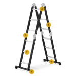 Drabina aluminiowa stalowa przegubowa składana wielofunkcyjna rozkładana 4x3 HIGHER Black