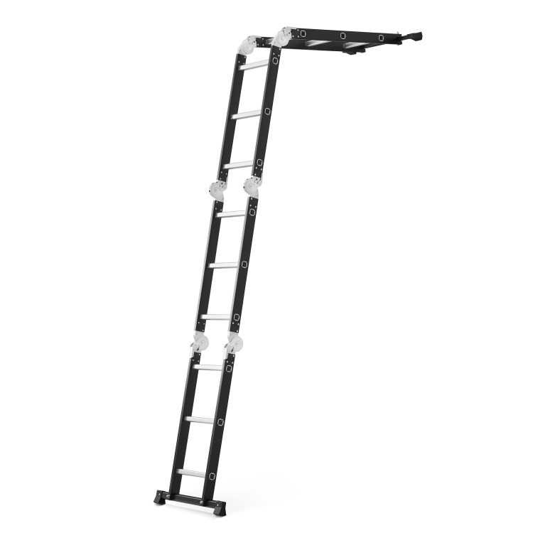 Drabina aluminiowa stalowa przegubowa składana wielofunkcyjna rozkładana 4x3 HIGHER Black
