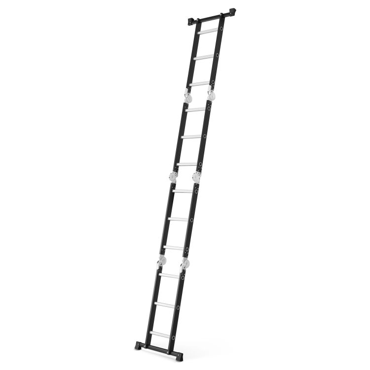 Drabina aluminiowa stalowa przegubowa składana wielofunkcyjna rozkładana 4x3 HIGHER Black