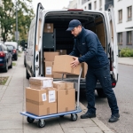 Wózek platformowy transportowy magazynowy 150 kg HIGHER koła pełne