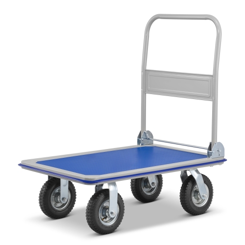 Wózek platformowy transportowy magazynowy 300 kg HIGHER koła pneumatyczne