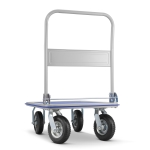 Wózek platformowy transportowy magazynowy 300 kg HIGHER koła pneumatyczne