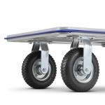 Wózek platformowy transportowy magazynowy 300 kg HIGHER koła pneumatyczne