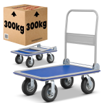 Wózek platformowy transportowy magazynowy 300 kg HIGHER koła pneumatyczne