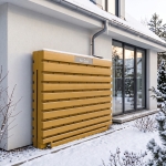 Ścienny zbiornik na deszczówkę wodę 1000 L płaski modułowy naziemny Rainwater Wall HARVES żółty