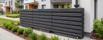 Ścienny zbiornik na deszczówkę wodę 1000 L płaski modułowy naziemny Rainwater Wall HARVES kolor ciemny szary terracota