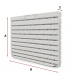 Ścienny zbiornik na deszczówkę wodę 1000 L płaski modułowy naziemny Rainwater Wall HARVES kolor jasny szary terracota