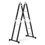 Drabina aluminiowa stalowa przegubowa składana wielofunkcyjna rozkładana 4x3 HIGHER Black