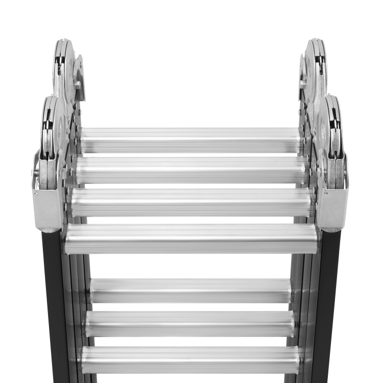 Drabina aluminiowa stalowa przegubowa składana wielofunkcyjna rozkładana 4x3 HIGHER Black