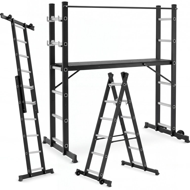 Rusztowanie drabinowe podest roboczy HIGHER 2x6 drabina 4w1 drabino-rusztowanie pomost
