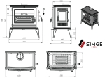 Piec piecyk kominek żeliwny wolnostojący koza 900 NOVA A+ 9 kW