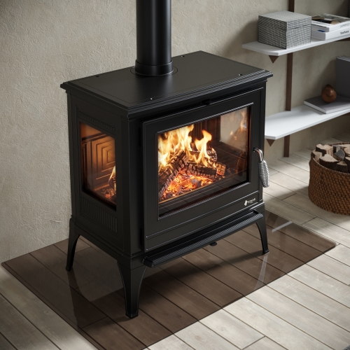 Piec piecyk kominek żeliwny wolnostojący koza 900 NOVA A+ 9 kW