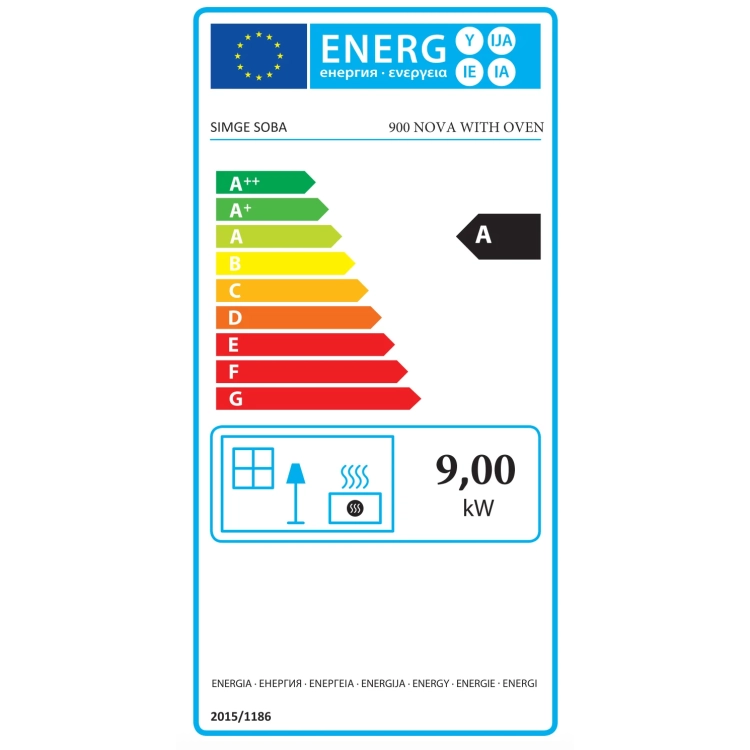 Piec piecyk kominek żeliwny wolnostojący koza 900 NOVA OVEN A 9 kW
