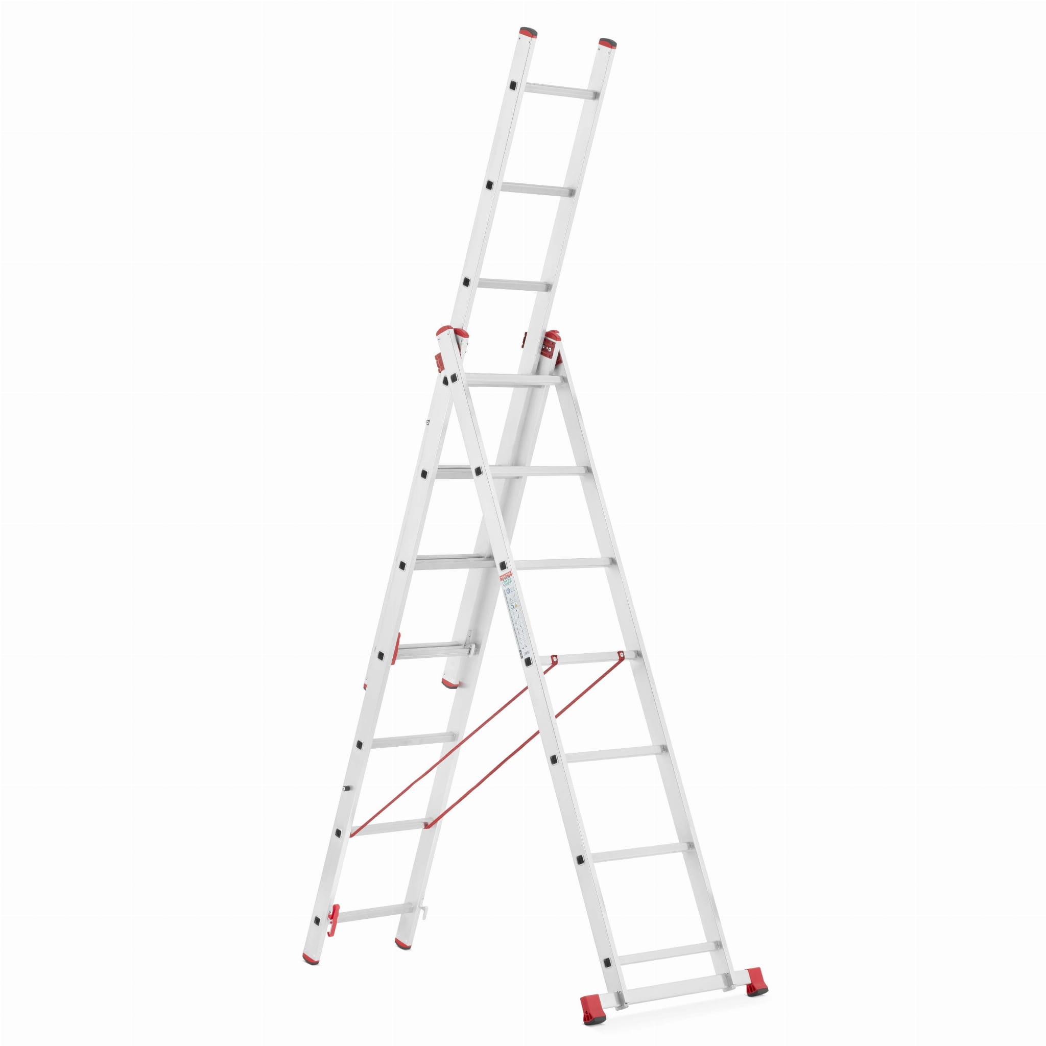 Drabina aluminiowa uniwersalna 3x7 HIGHER Professional na schody - 4,49 m