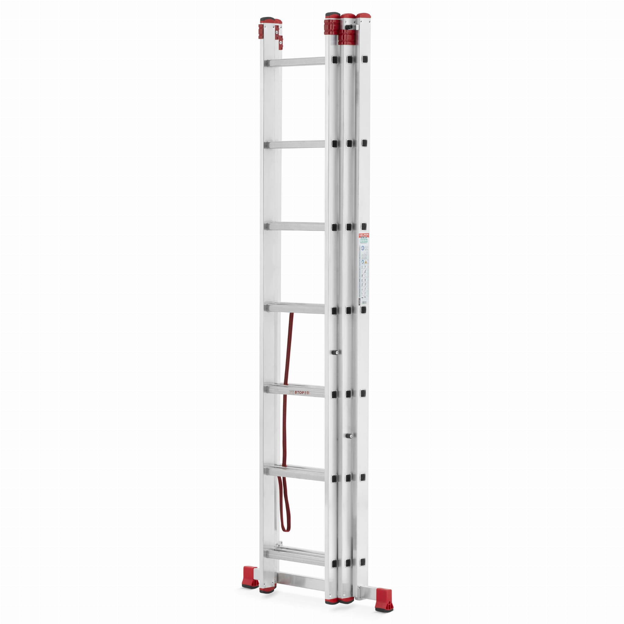 Drabina aluminiowa uniwersalna 3x7 HIGHER Professional na schody - 4,49 m
