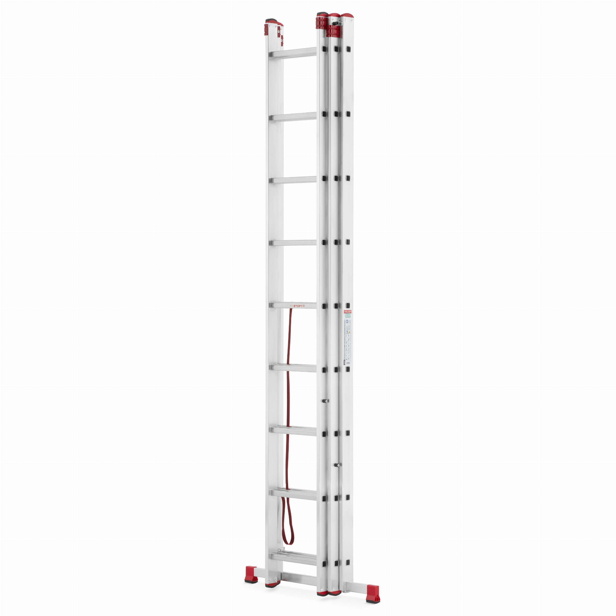Drabina aluminiowa uniwersalna 3x9 HIGHER Professional na schody - 6,19 m