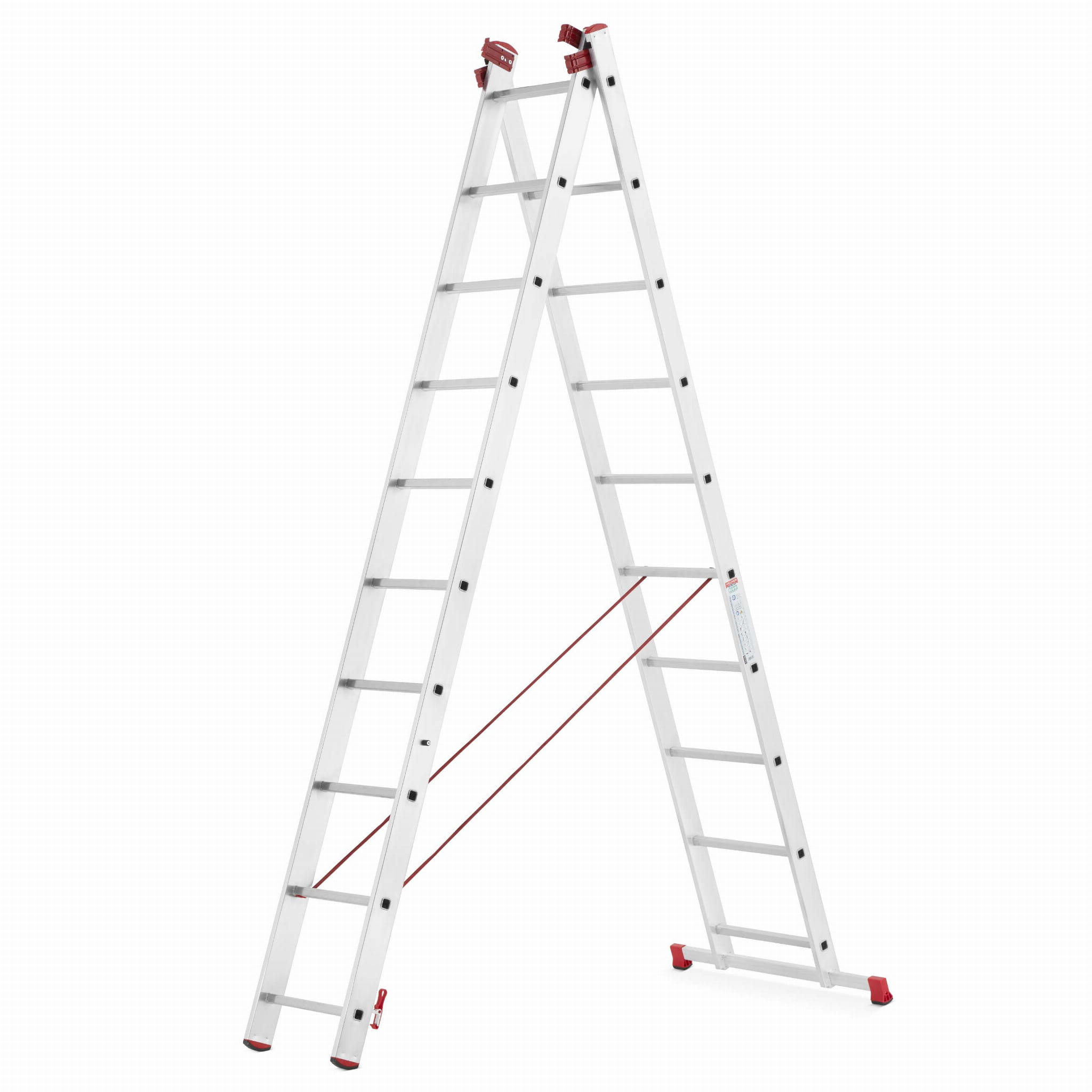 Drabina aluminiowa uniwersalna 3x10 HIGHER Professional na schody - 6,76 m