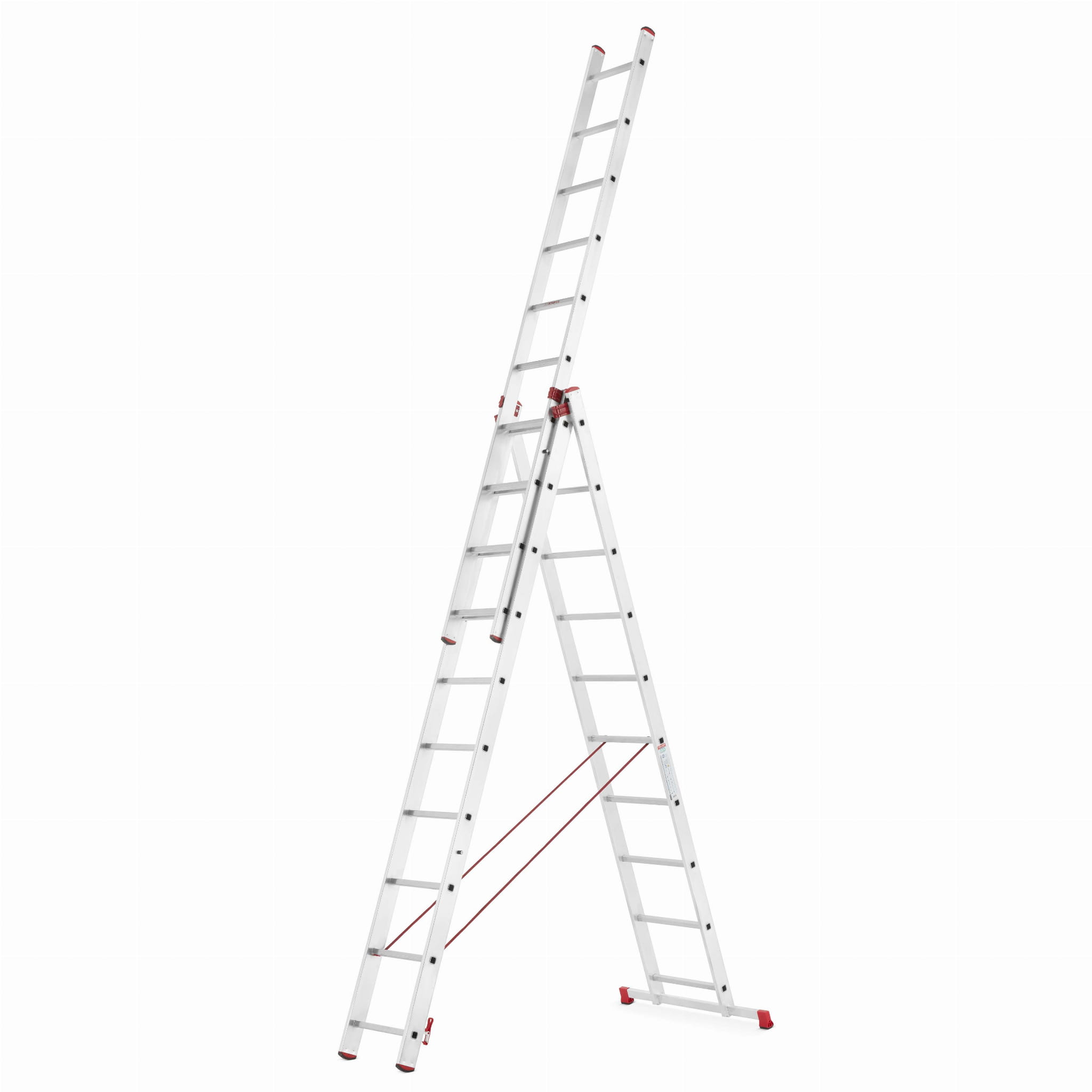 Drabina aluminiowa uniwersalna 3x10 HIGHER Professional na schody - 6,76 m