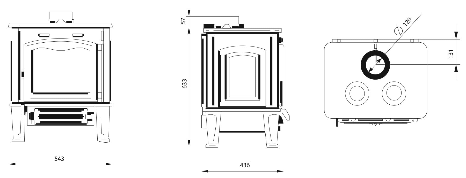 Piec żeliwny wymiary