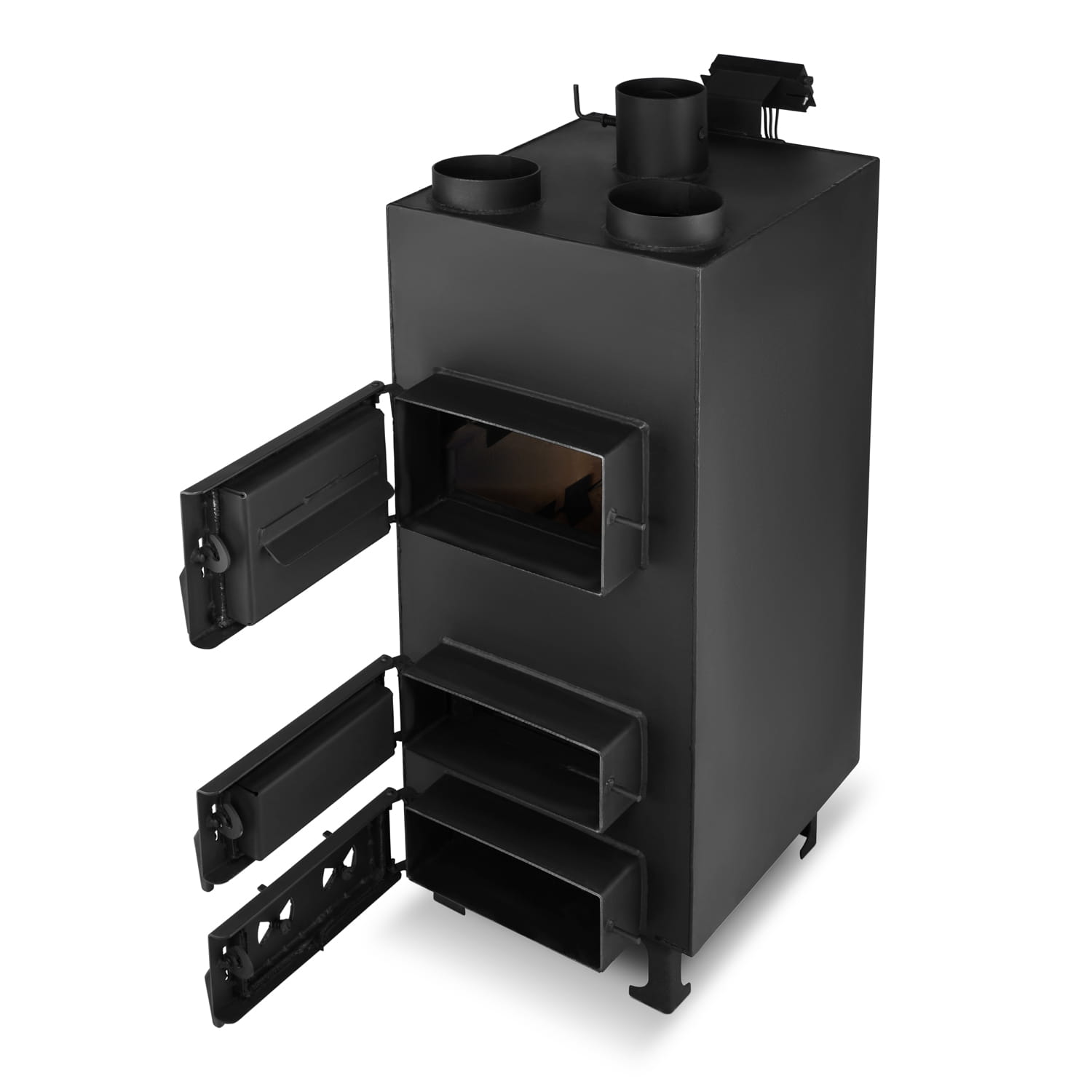 Piec nadmuchowy PN3 z nadmuchem dmuchawa HIGHER o mocy 25 kW