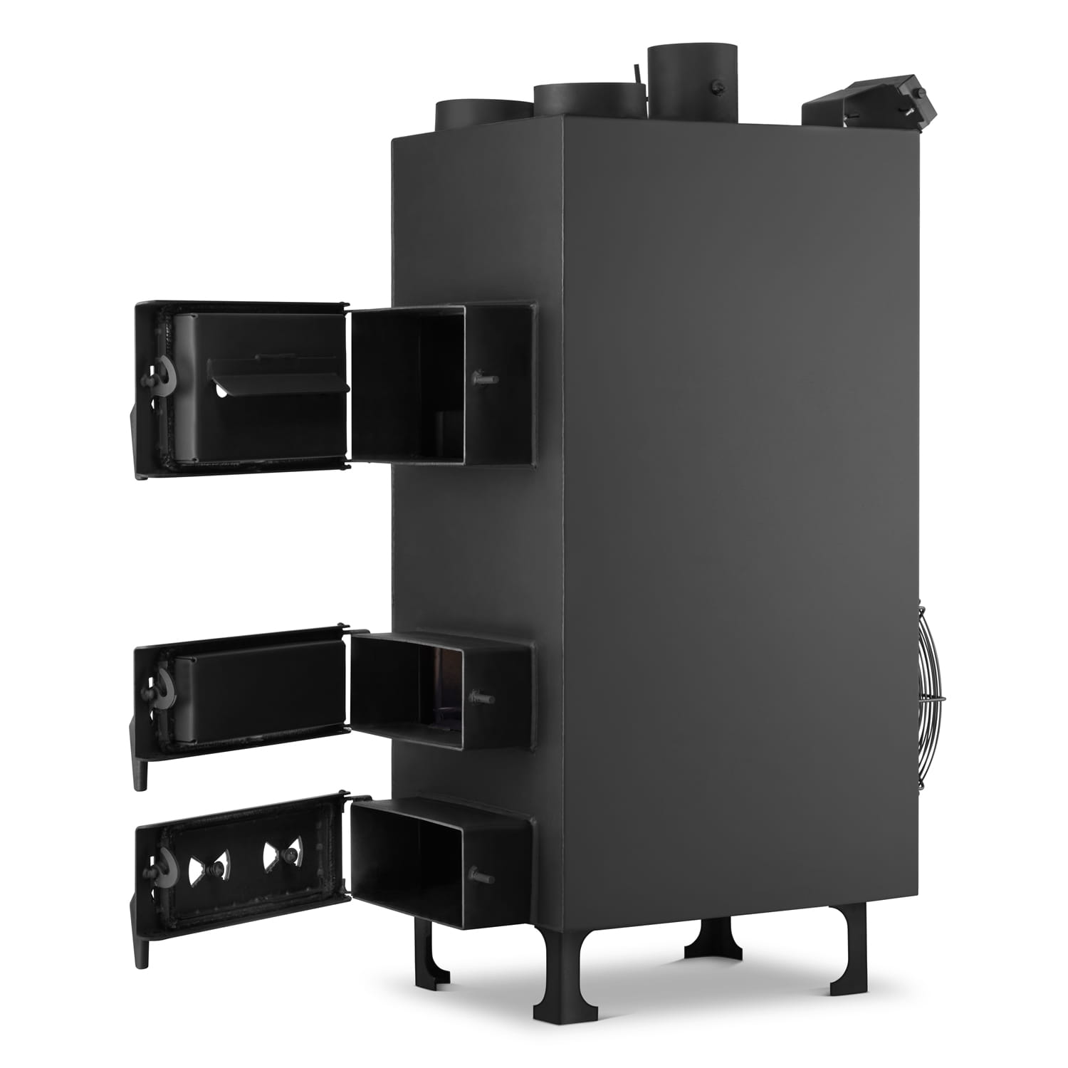 Piec nadmuchowy PN3 z nadmuchem dmuchawa HIGHER o mocy 25 kW