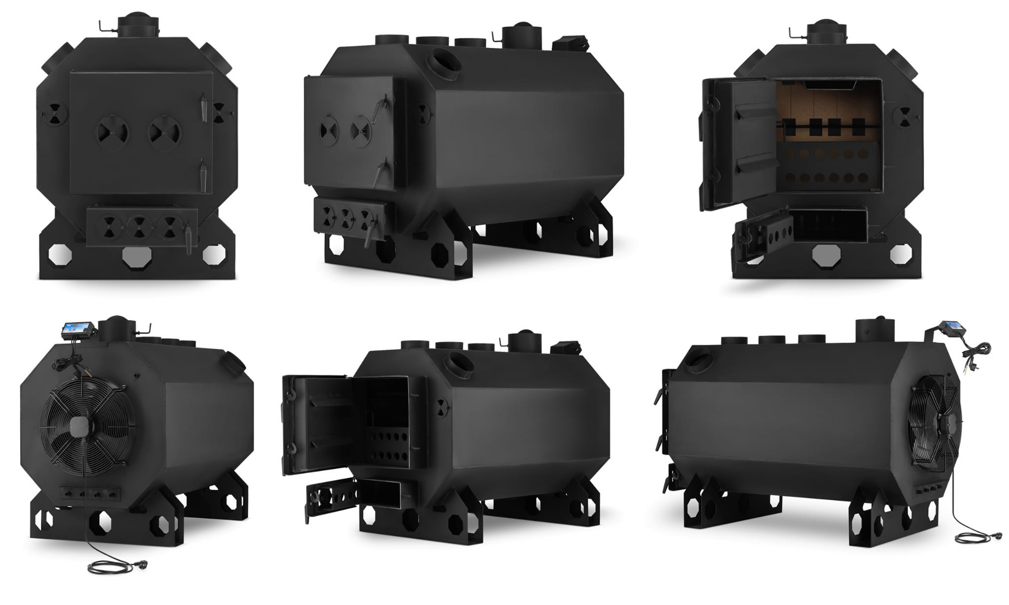 Piec nadmuchowy z nadmuchem dmuchawa OKTAGON o mocy 45 kW