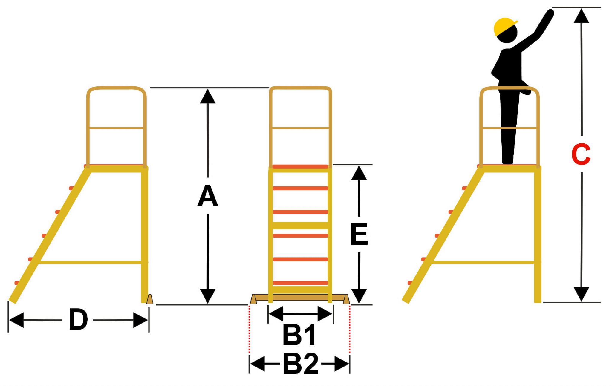 Drabina magazynowa - mostek jednostronny ALOSS - 11.jpg