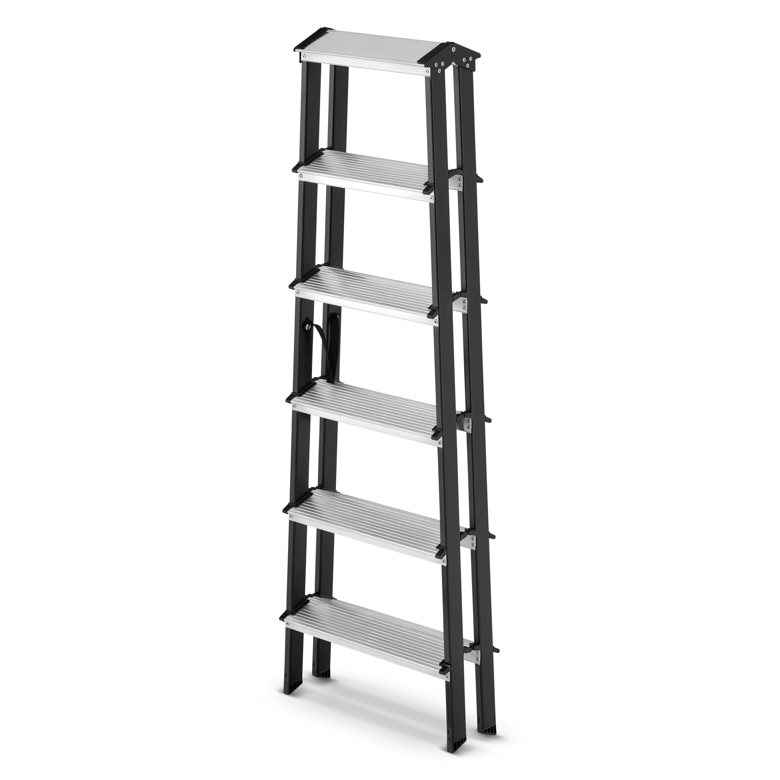 Drabina domowa stalowa dwustronna składana HIGHER 2x6 stopnie 150kg