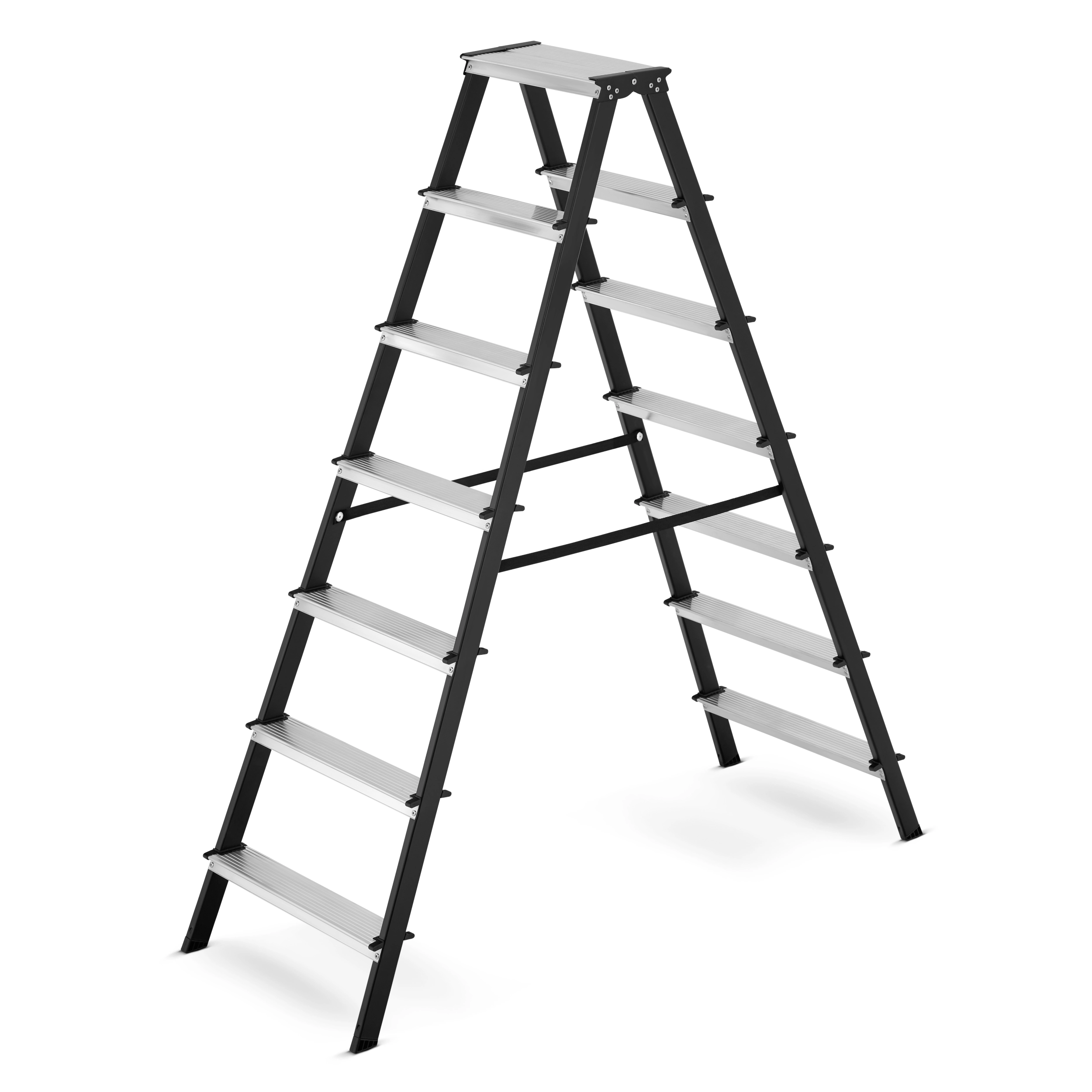 Drabina domowa stalowa dwustronna składana HIGHER 2x7 stopnie 150kg