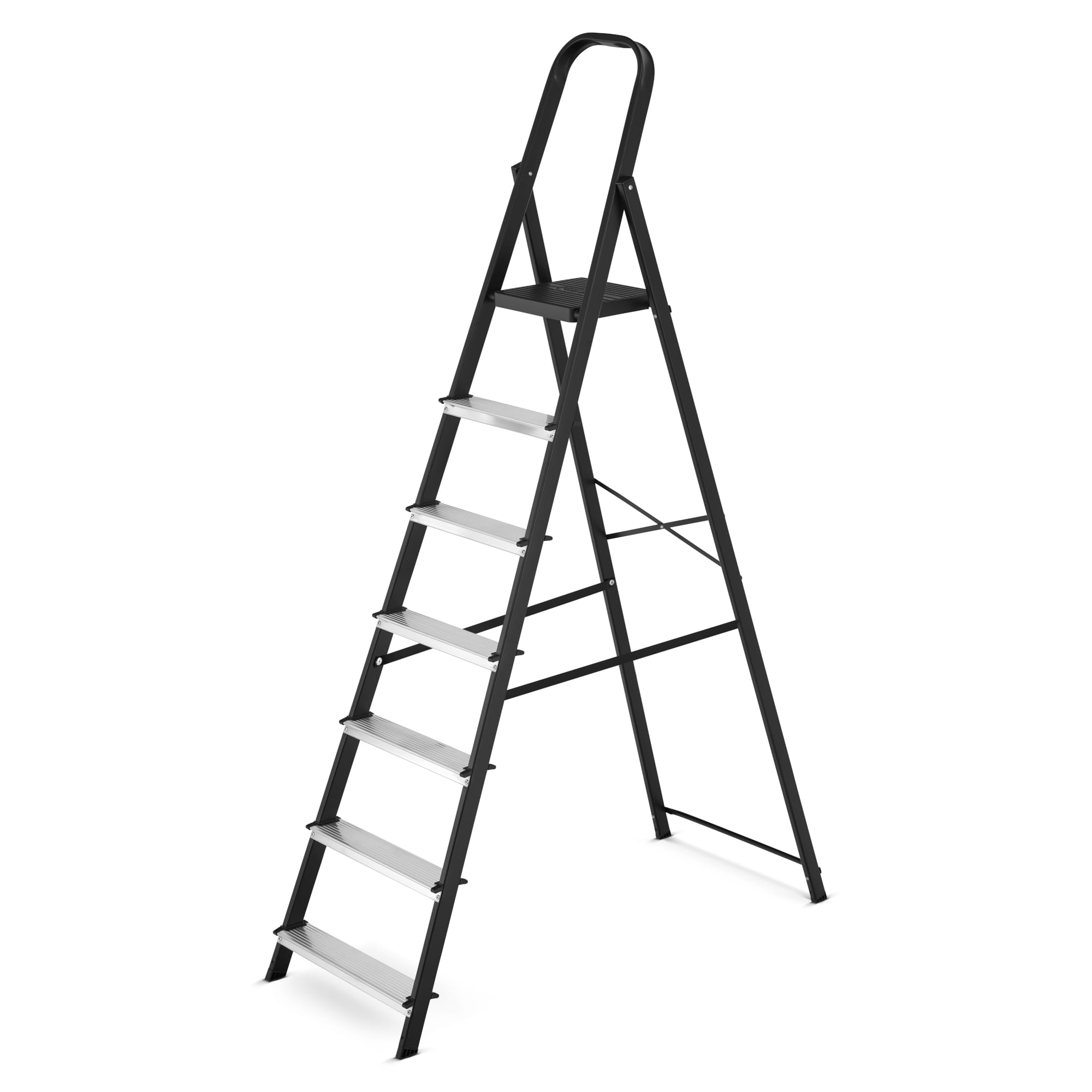 Drabina domowa składana schodki domowe 7 stopni 1x7 WK4027-7 HIGHER