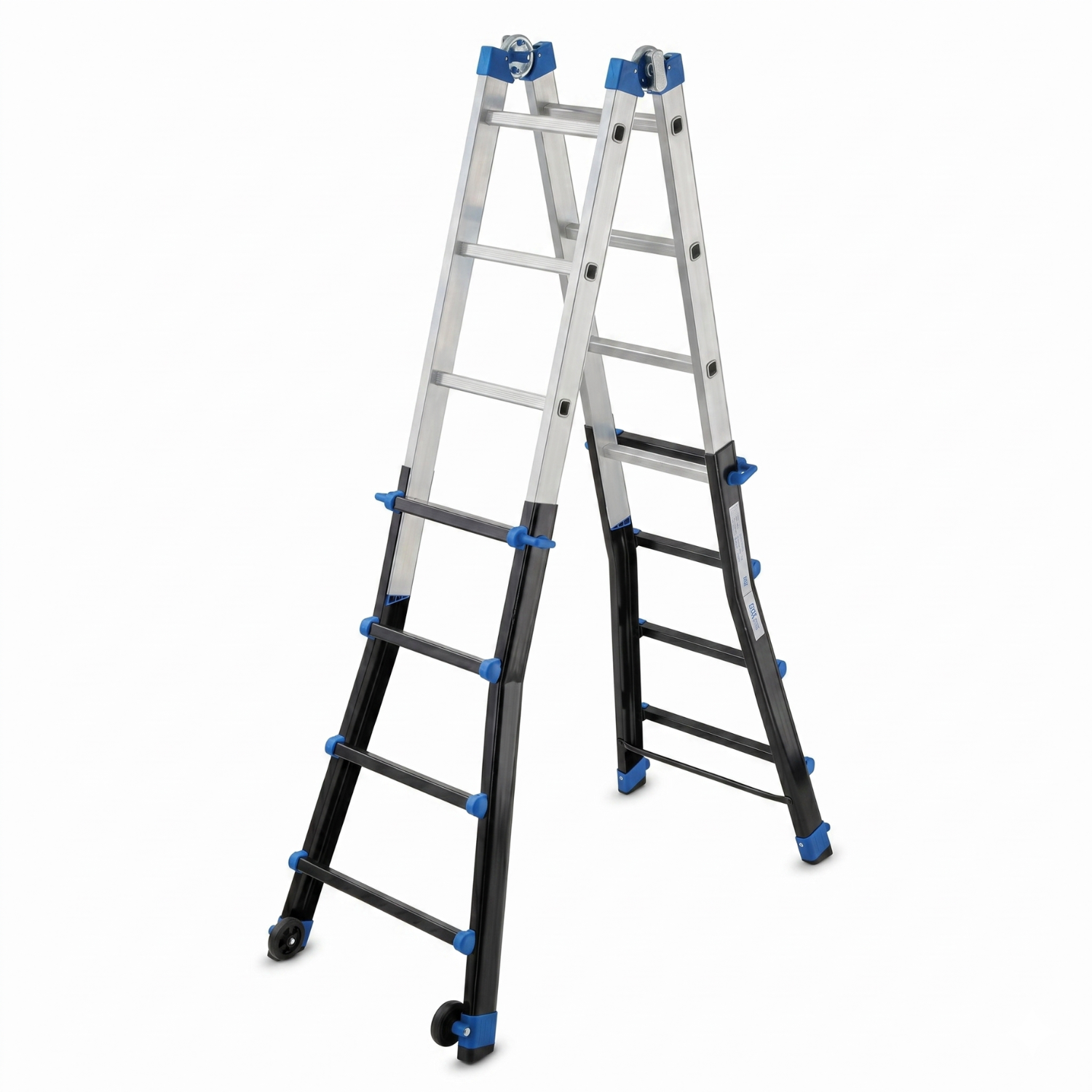 Drabina aluminiowa przegubowa teleskopowa Gierre 4+4 wielofunkcyjna na schody 150 kg 5 m EN-131