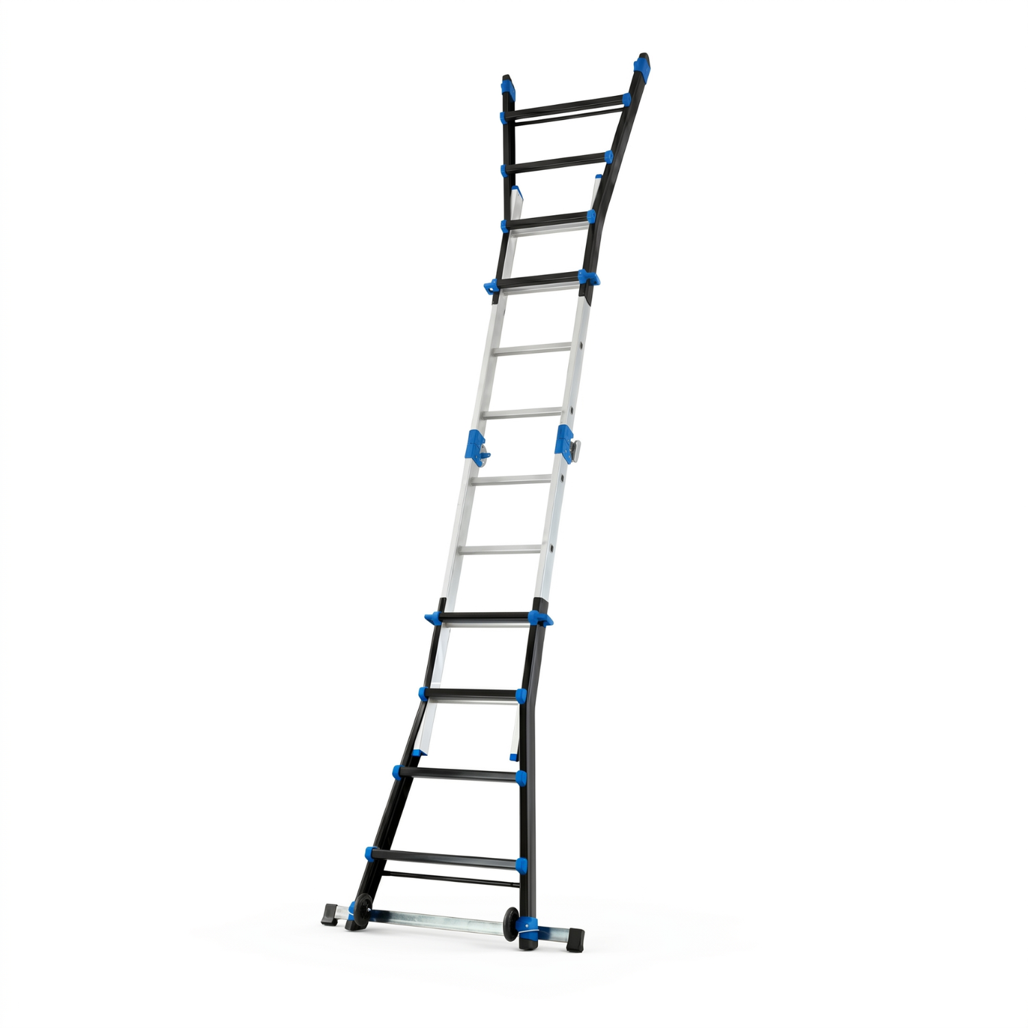 Drabina aluminiowa przegubowa teleskopowa Gierre 4+4 wielofunkcyjna na schody 150 kg 5 m EN-131