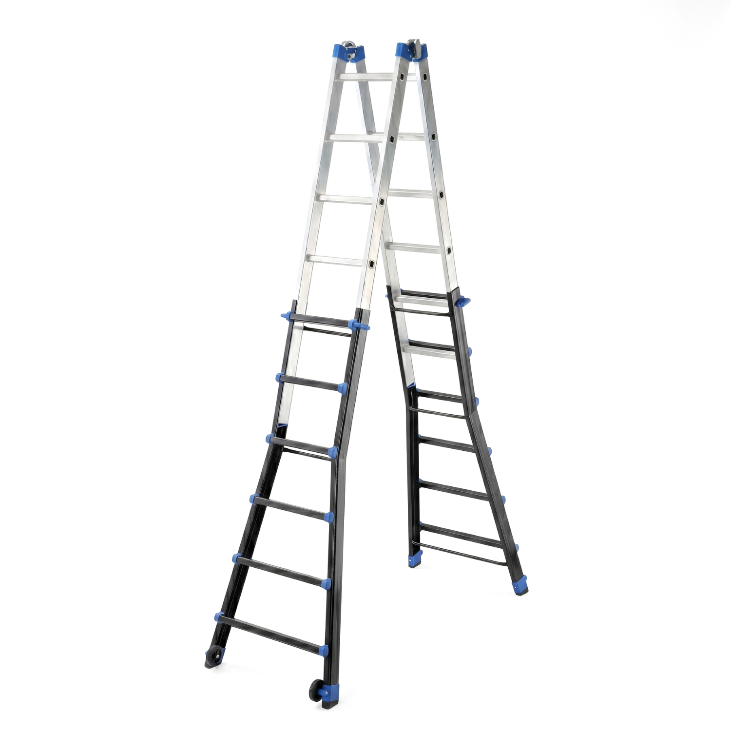 Drabina aluminiowa przegubowa teleskopowa Gierre 6+6 wielofunkcyjna na schody 150 kg 7 m EN-131
