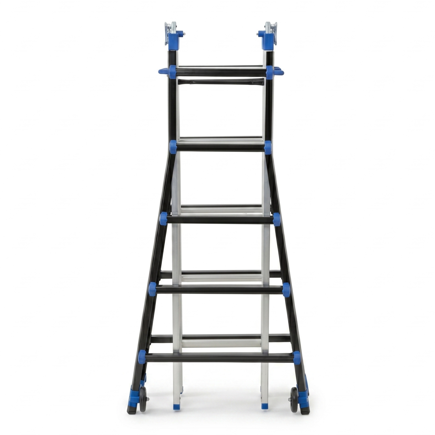 Drabina aluminiowa przegubowa teleskopowa Gierre 5+5 wielofunkcyjna na schody 150 kg 6 m EN-131
