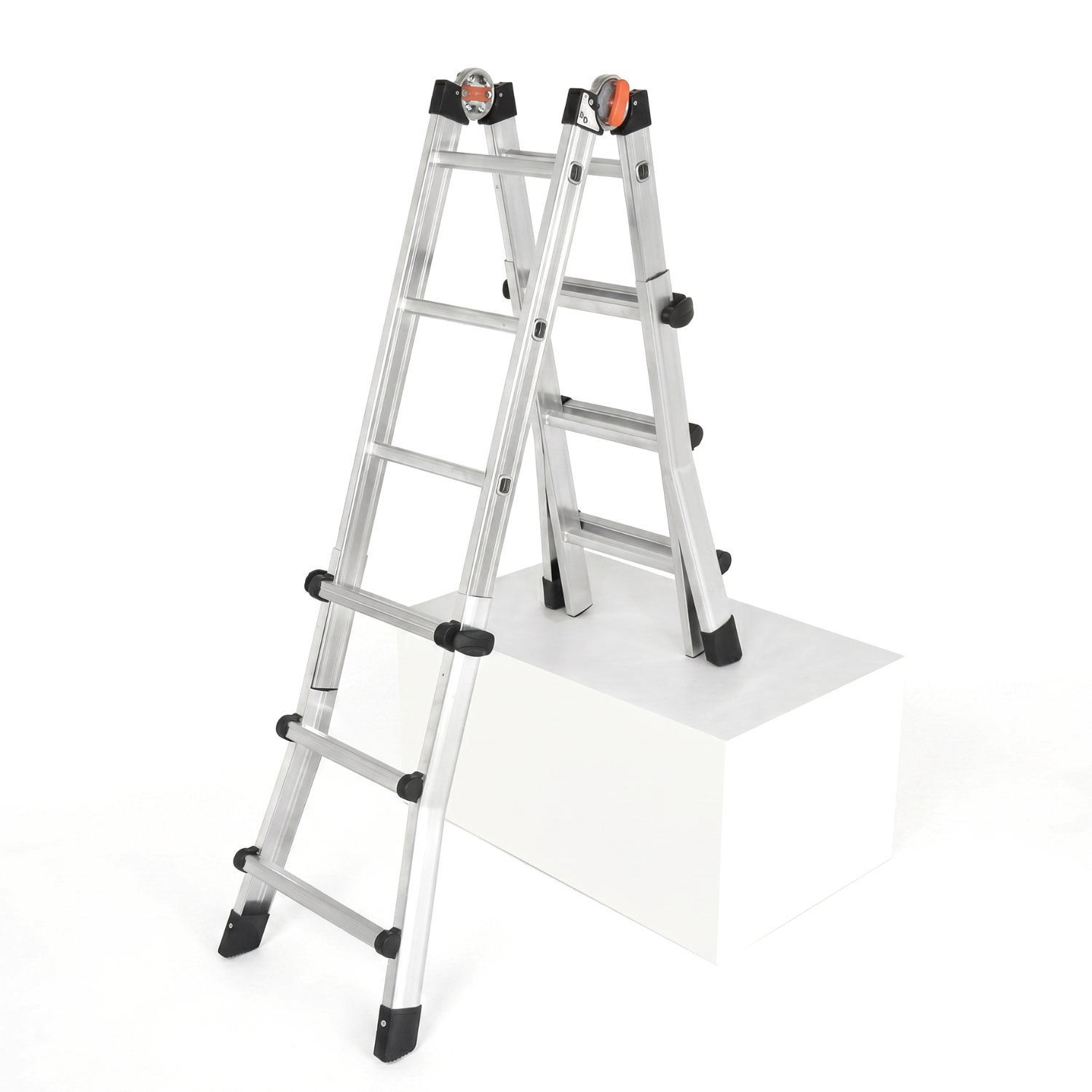 Drabina aluminiowa teleskopowa 4,2m GIERRE 3+4 na schody przegubowa 150kg