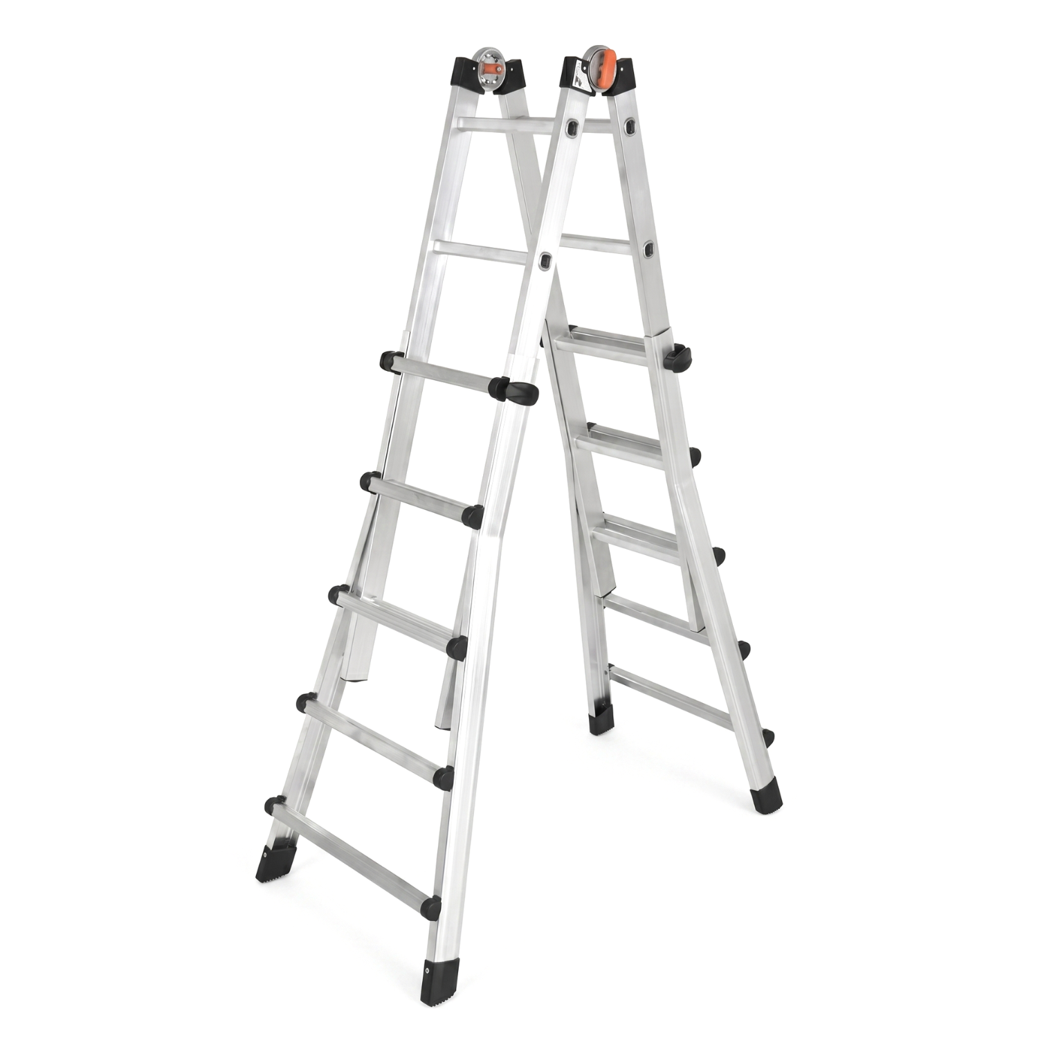 Drabina aluminiowa teleskopowa 5,7 m GIERRE 5+5 na schody przegubowa 150 kg