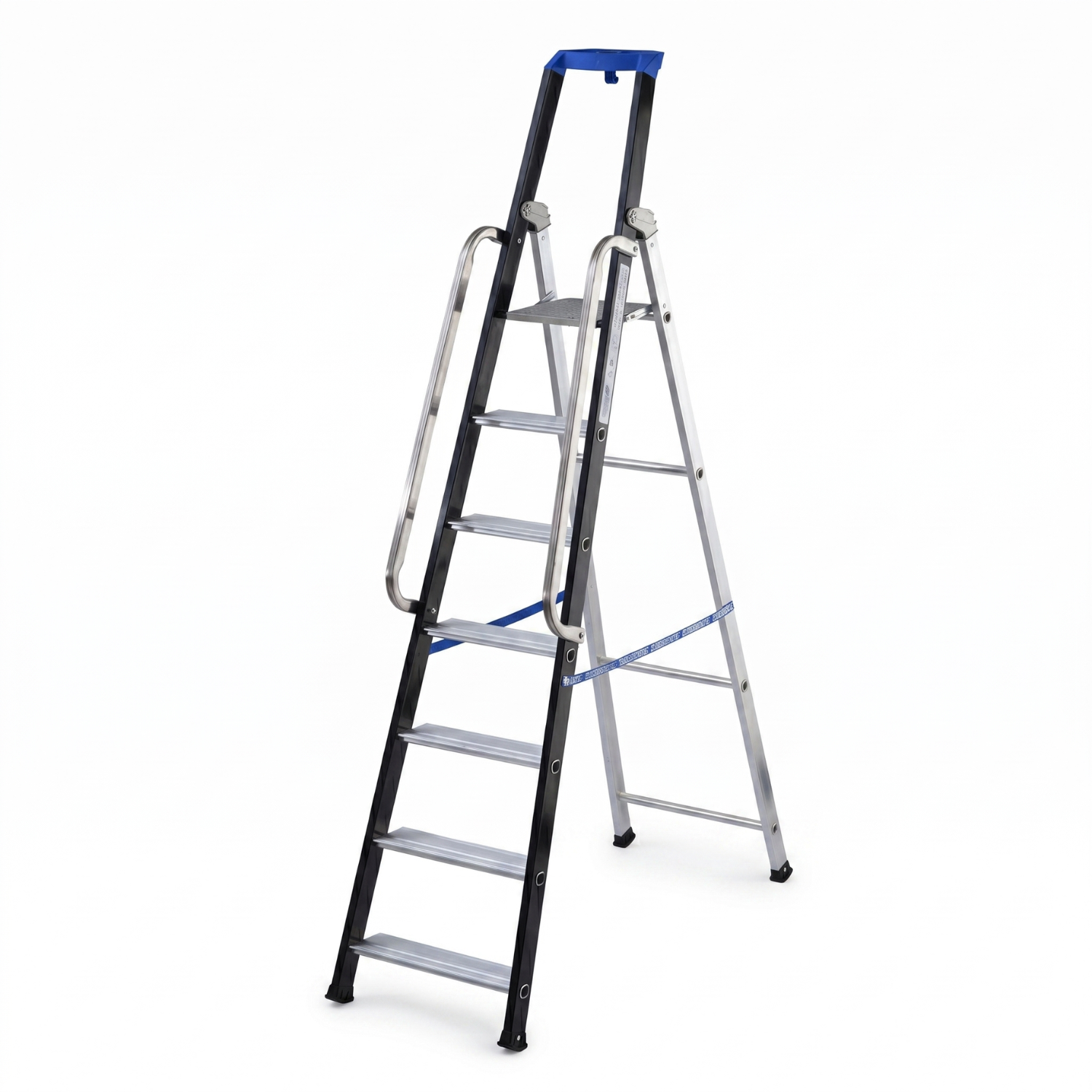 Drabina aluminiowa jednostronna GIERRE 7 stopni podest 150 kg 3,60 m