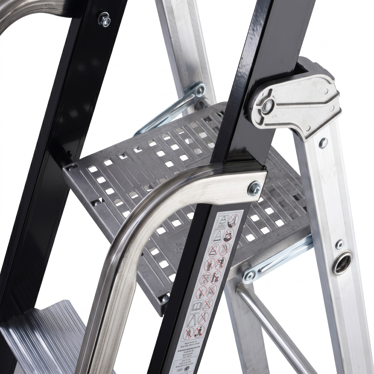 Drabina aluminiowa jednostronna GIERRE 12 stopni podest 150 kg 4,81 m