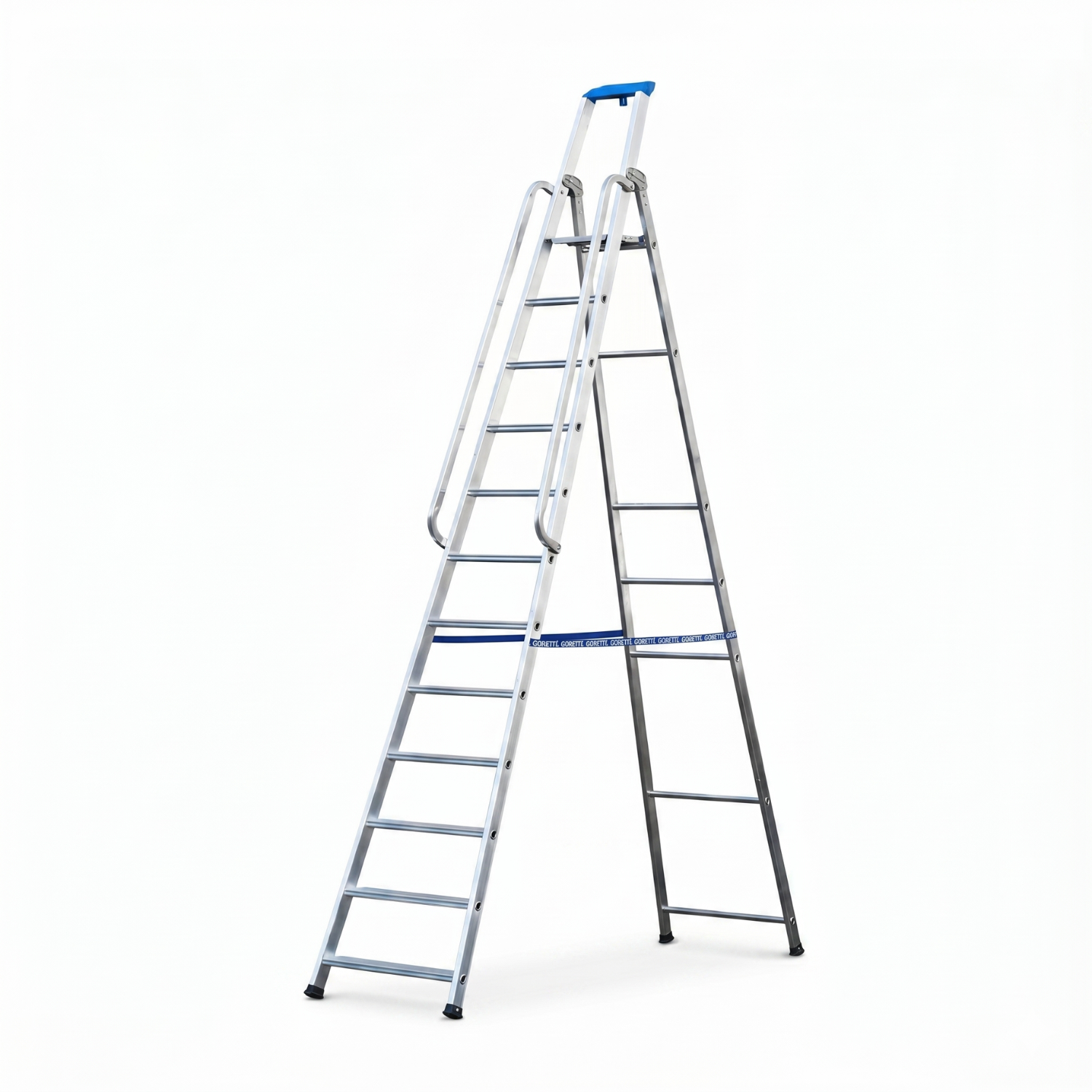 Drabina aluminiowa jednostronna GIERRE 12 stopni podest 150 kg 4,81 m