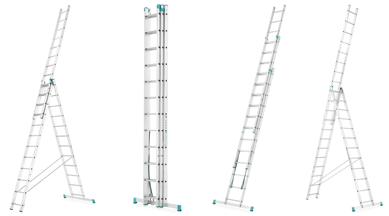 Drabina aluminiowa 3x12 wielofunkcyjna MOCNA 7,98m uniwersalna udźwig 150kg