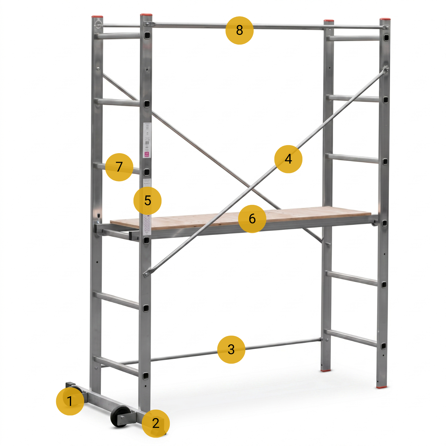 Rusztowanie aluminiowe jezdne przejezdne GIERRE Easy 100 G-FA100EY 2,86 m modułowe