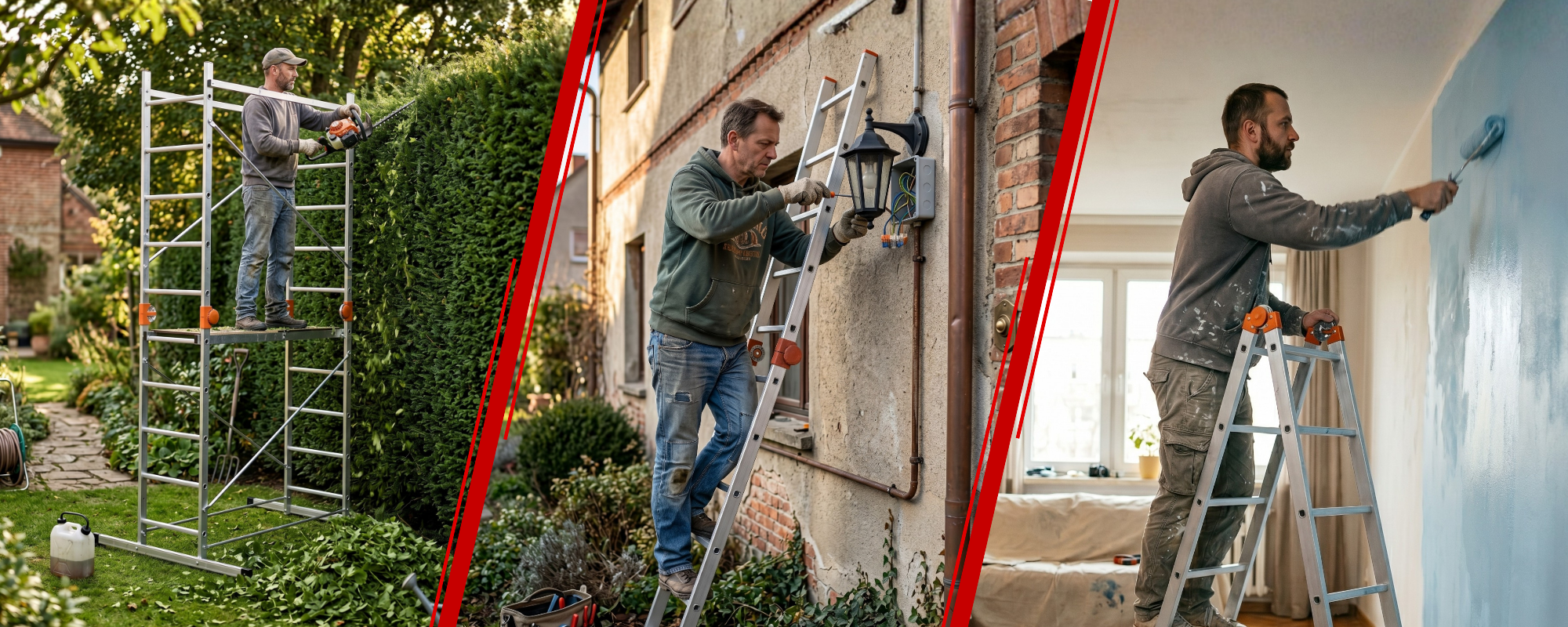 Rusztowanie aluminiowe przegubowe jezdne przejezdne 4w1 GIERRE Easy 200 G-FA200EY 3,8 m modułowe