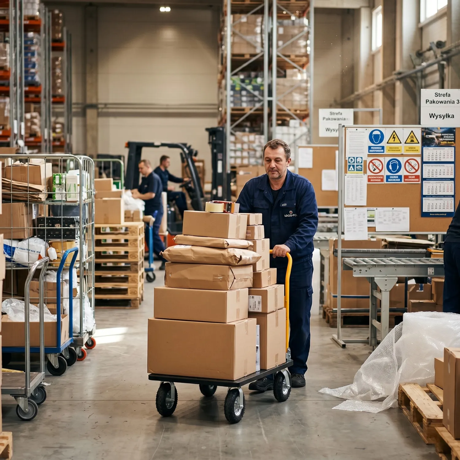 Wózek magazynowy transportowy platformowy składany pompowane koła HIGHER PRO 700 kg LH10-700-P