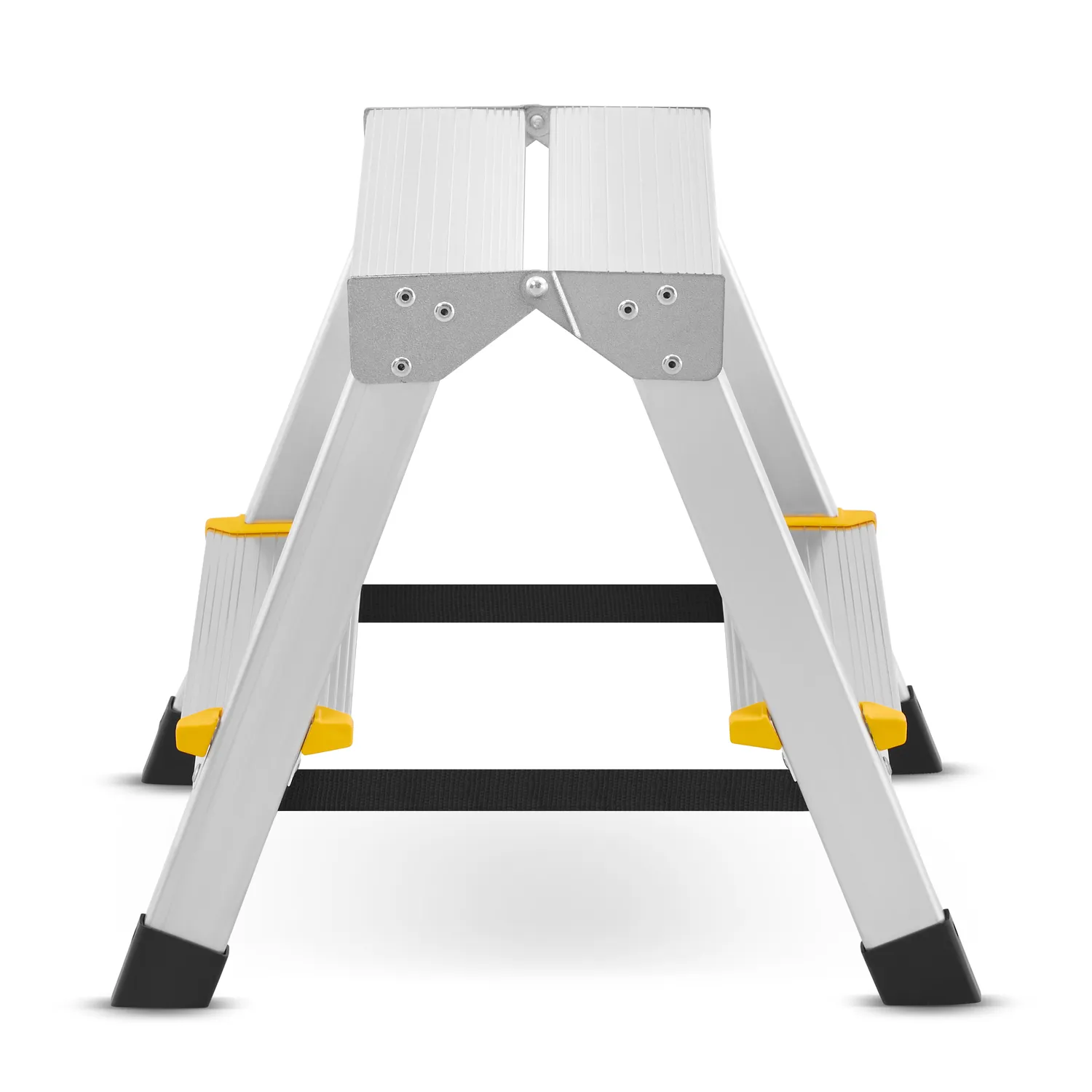 Drabina aluminiowa domowa dwustronna składana HIGHER 2x2 stopnie taboret podnóżek schodek