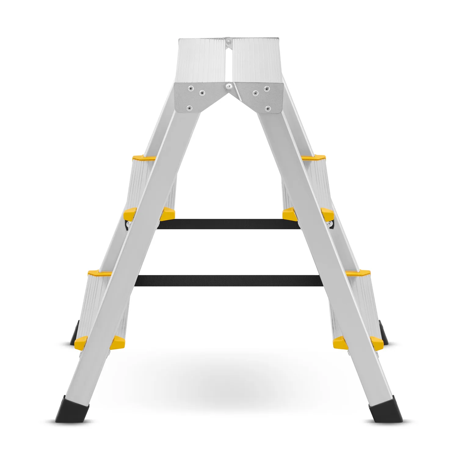 Drabina aluminiowa domowa dwustronna składana HIGHER 2x2 stopnie taboret podnóżek schodek